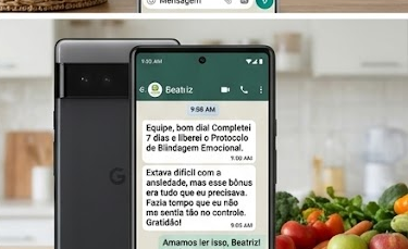 Mensagem sobre controle e ansiedade alimentar